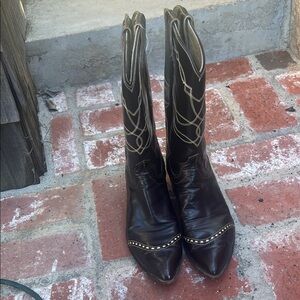 Black Western Leather Boots
